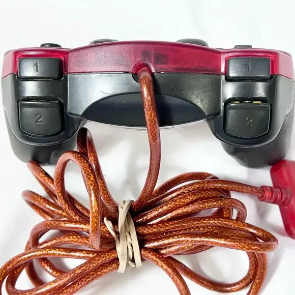 Mad Catz PS2 Dual Force 2 Pro Turbo Controller Red Playstation 2 Wired Working - Picture 4 of 11